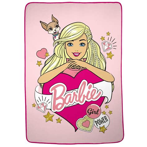 Barbie throw blanket - Barbie Kids Plush Blanket, Twin/Full Size, 62"x90", Pink, Mattel. 23. $ 2499. Mattel Barbie West Coast Wave Beach Nikki Plush Soft Throw Blanket Wall Scroll. 4. Now $ 2795. $32.95. Barbie Dolls Crushin' Limits Super Soft And Cuddly Plush Fleece Throw Blanket. 1. 